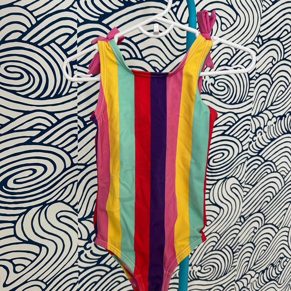 Hanna Andersson Kids Rainbow Stripe One Piece